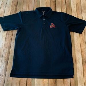 Antigua Saint Louis Cardinals mens short sleeve polo shirt | size medium